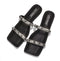 $25 Black Rhinestone Sandals